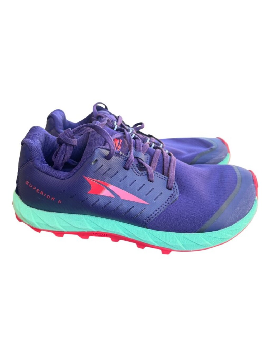 Altra Superior 5 Womens Trail Running Shoes Purple Teal Lightweight Size 7